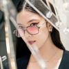FEISEDY Vintage Square 70s Flat Aviator Sunglasses Women Men Metal Design Shades B2752 view 2