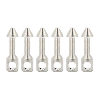 EVTSCAN 6PCS Stainless Steel Wishbone Spearfishing Bands Speargun Accessories for Divers Lightweight High Strength Fits Braided Wire up to 2mm