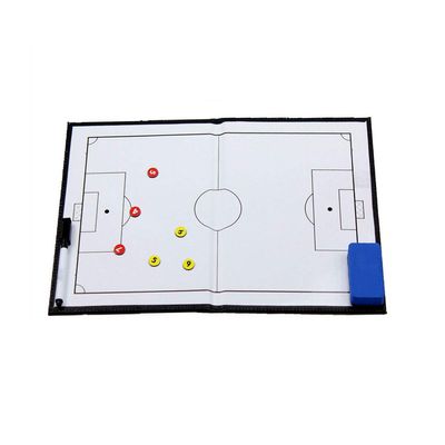 QQAA Soccer Clipboard Dry Erase, Soccer Board Magnets, Folding Design Football Board, with Markerpen, Eraser and Magnet, Expanded Size: 42x27cm