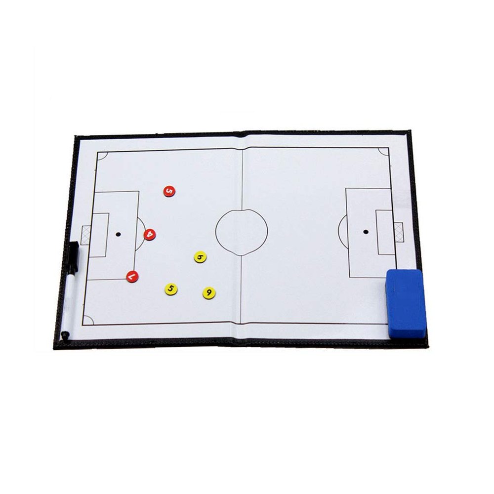 QQAA Soccer Clipboard Dry Erase, Soccer Board Magnets, Folding Design Football Board, with Markerpen, Eraser and Magnet, Expanded Size: 42x27cm