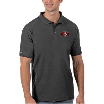 Antigua Men's Charcoal San Francisco 49ers Legacy Pique Polo