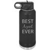 CustomGiftsNow Best Agent Ever Double Wall Insulated Stainless Steel Engraved Sports Water Bottle with Flip Top Lid, Straw view 1