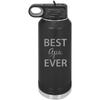 CustomGiftsNow Best GPA Ever Double Wall Insulated Stainless Steel Engraved Sports Water Bottle with Flip Top Lid, Straw view 1