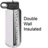 Love Volleyball 32-Ounce Double Wall Insulated Stainless Steel Custom Sports Water Bottle with Flip Top Lid, Straw (White) view 2