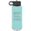 CustomGiftsNow Best Doctor Ever Double Wall Insulated Stainless Steel Engraved Sports Water Bottle with Flip Top Lid, Straw view 1