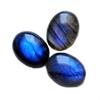 13x18mm Oval Shape Blue Flashy Labradorite Cabochon Crystal Loose Natural Calibrated Gemstones Jewelry Making High Hand Polished Energy Healing Designer Stones (5 Pcs) (2 Pcs) view 1
