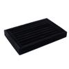 7 Slots Velvet Ring Earrings Studs Tray Showcase Display Jewelry Organizer Insert Tray for Accessory Storage view 4