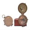 Engraved Brass Compass with Leather Case- Personalized Sundial Pocket Compass for Women, Antique Poem Compass Gift to Mom (Mom to Son) view 2