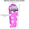 KidzAdventure Mummy Style 32  59F Kids Sleeping Bag with Pillow Sleeve, 4 Season, Lightweight and Backpacking Style, Ideal for Camping, Sleepover, Boys, Girls, Youth and Toddlers  Best Friends Youth view 2