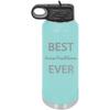 CustomGiftsNow Best NursePractitioner Ever Double Wall Insulated Stainless Steel Engraved Sports Water Bottle with Flip Top Lid, Straw view 1
