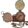Engraved Brass Compass- Personalized Sundial Compass, Viking Compass Gift to My Son Nautical Gift for Son from Dad A Perfect and Unique Gift with Leather Case (to Our Son) view 1