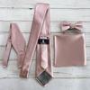 KissTies Pre-Tied Kids Bow Tie Dusty Rose Satin Boys Bowtie + Gift Box view 2