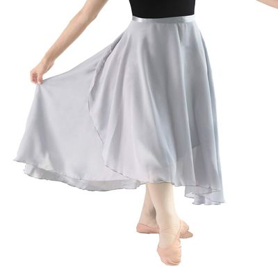 Lovdaswi Women Long Sheer Ballet Skirts Ladies Dance Wrap Skirts Light Gray