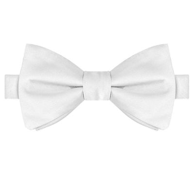 KissTies Pre-Tied Boys Bow Ties Silver Satin Sterling Bowtie + Gift Box