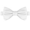 KissTies Pre-Tied Boys Bow Ties Silver Satin Sterling Bowtie + Gift Box view 1