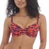 Freya Women's Tiger Bay Underwire Plunge Bikini Swim Top AS0702, Sunset, 30DD view 1