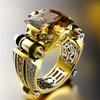 Men's Luxurious Full Diamond Ring for Men Jewelry Mens Wedding Engagement Rings 18K Gold Plated Gemstone Ring Square Cut Cubic Zirconia Eternity Ring Band TZ.93 (US Code 12) view 1