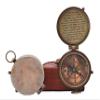 Engraved Handmade Brass Antiquated Finish Vintage Compas with Leather Case- Antique Poem Compass for Men, Gift for Husband Anniversary Wedding Gift view 2