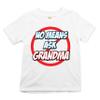 No Means Ask Grandma Youth T-Shirt Granny Grandmother Nana Grandson Granddaughter Grandchildren Mother's Day Kids White Small view 1