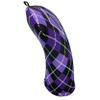 Women's Purple & Black Argyle Driver 460cc Club Headcover Handmade by BeeJos view 3