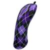 Women's Purple & Black Argyle Driver 460cc Club Headcover Handmade by BeeJos view 4