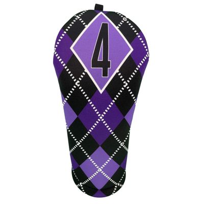 Women's Purple & Black Fairway Club Headcover Handmade by BeeJos