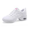 Womens Jazz Shoes Lace-up Sneakers Breathable Mesh Modern Dance Shoes Breathable Air Cushion Split-Sole Outdoor Dancing Shoes Platform Sneakers for Jazz Zumba Ballet Folk White 40 view 1