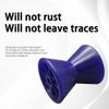 COLOFULWAY 4" Boat Trailer Roller Poly Bow Roller with Spoke fits 1/2" Shaft, Solid Polyurethane(Blue) view 3