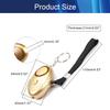Aicosineg Golden Safe Sound Personal Alarm 120DB with LED Lights Emergency Safety Alarm Keychain for Bags Backpacks Suitcases Keys 2PCS view 2