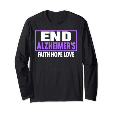 Alzheimer's Awareness Shirt - End Alzheimer's Awareness Long Sleeve T-Shirt