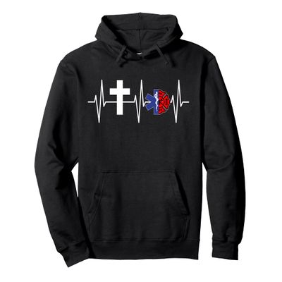 Christian Firefighter EMT Shirt Religious Firefighter EMS Pullover Hoodie