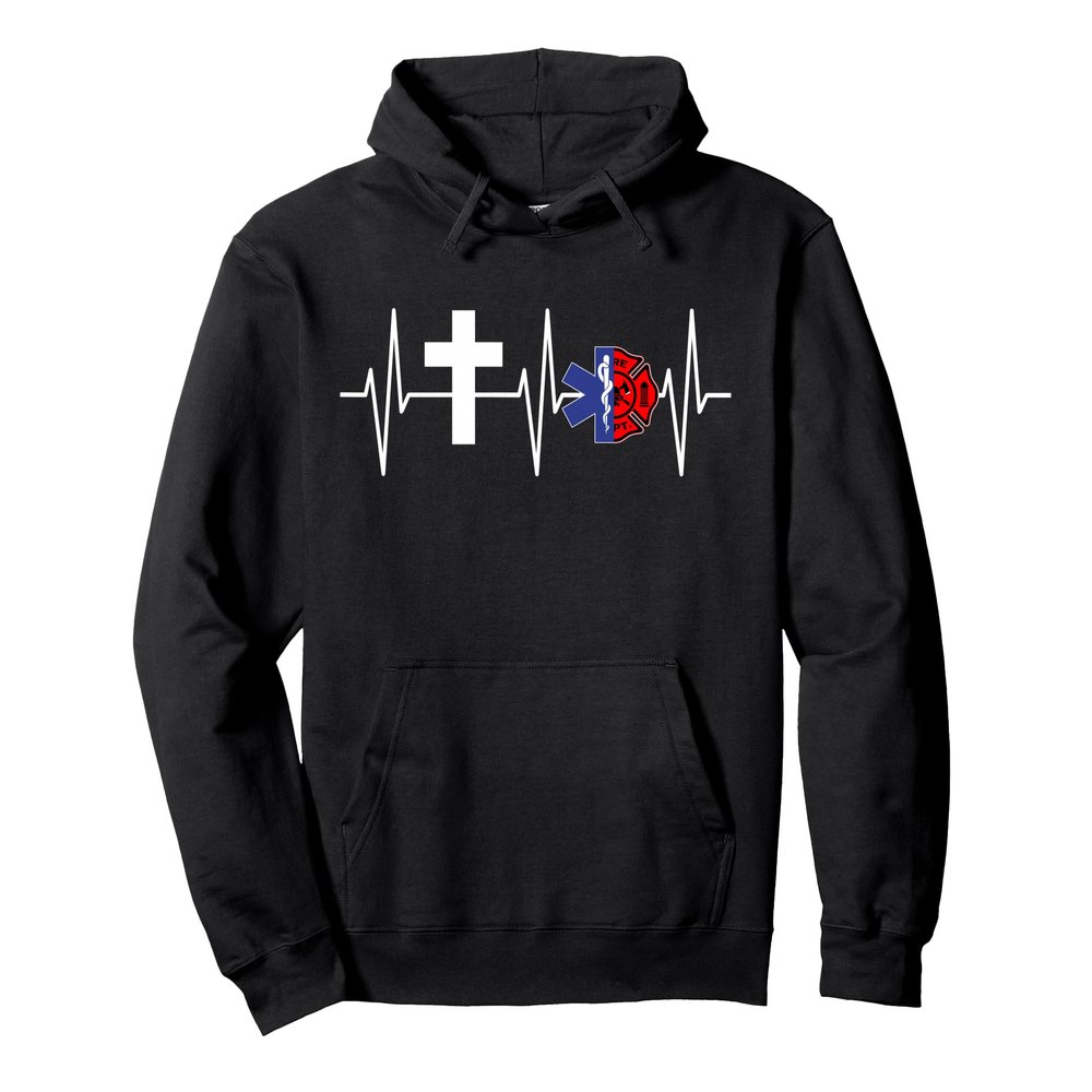 Christian Firefighter EMT Shirt Religious Firefighter EMS Pullover Hoodie