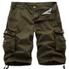chouyatou Men's Active Normal Waist Loose Multi-Pocket Versatile Twill Cargo Shorts (48, Army Green) view 1