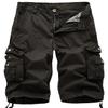 chouyatou Men's Active Normal Waist Loose Multi-Pocket Versatile Twill Cargo Shorts (46, Dark Grey) view 1