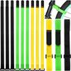 12 Pieces Bike Rack Straps 23.6 Inches Adjustable Bike Cinch Straps Wheel Stabilizer Bicycle Accessories for Transporting Bicycles(Black, Green, Yellow)