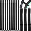 12 Pieces Bike Rack Straps 23.6 Inches Adjustable Bike Cinch Straps Wheel Stabilizer Bicycle Accessories for Transporting Bicycles(Black)