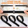 12 Pieces Bike Rack Straps 23.6 Inches Adjustable Bike Cinch Straps Wheel Stabilizer Bicycle Accessories for Transporting Bicycles(Black) view 4