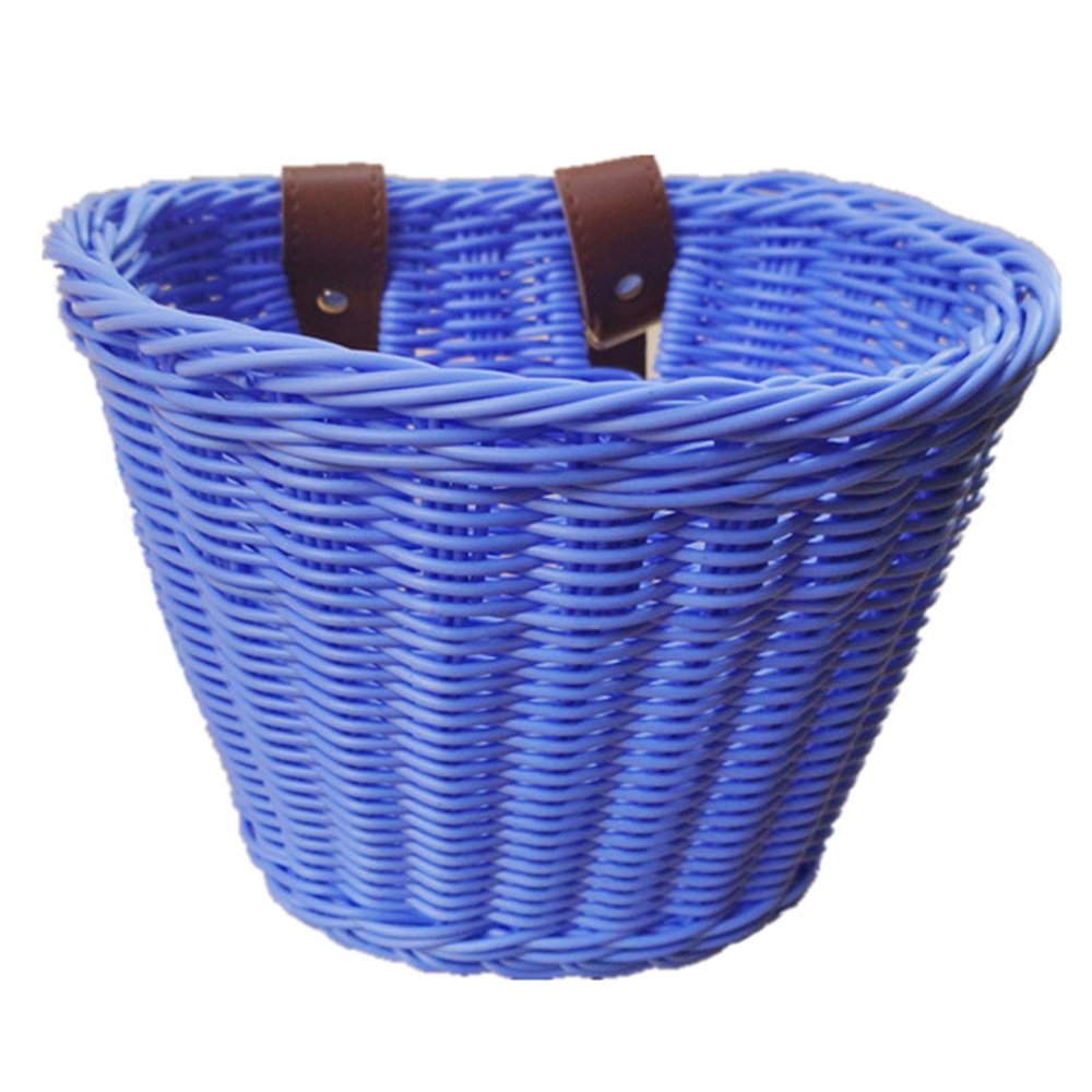 Opla3ofx Handlebar Bike Basket, Front Handlebar Adult Storage Basket, Bicycle Accessory, Bike Basket-Front Handlebar Adult Women Bicycle Storage Baskets Blue