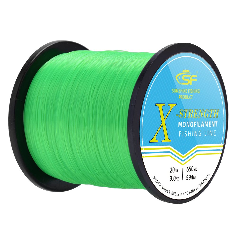 SF Monofilament Fishing Line Premium Spool X-Strong Mono Nylon Material Leader Line for Saltwater Freshwater Balloon Garland Hanging Decorations 8/10/12/15/20/25/30/40/50/60/80/100LB