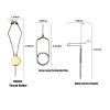 DunMuan Steel Fly Tying Vise with C-Clamp Brass Rotary Whin Finisher Bobbin Thread Holder Set for Fly Fishing Hook Tying Tools DunMuan (Color : 6pcs) view 4