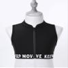Hansber Kids Girls Mesh Back Dance Crop Top Tank Tops Zip Up Training Bras Yoga Gymnastics Activewear Dancewear Black 4 view 3