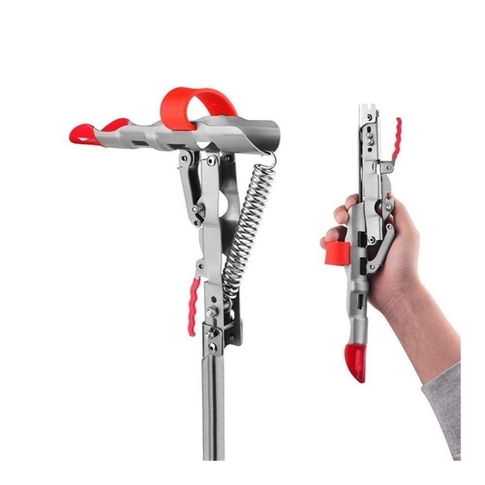 DunMuan Fishing Rods Holders Spring Automatic Full Stainless Steel Adjustable Sensitivity Folding Fishing Accessories Bracket DunMuan (Color : Silver red)