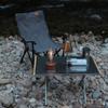 CAMPINGMOON Portable Cotton Canvas Campfire Bonfire Open Fire Camping Chair Low Style Chair Black F-1003C-BK view 2