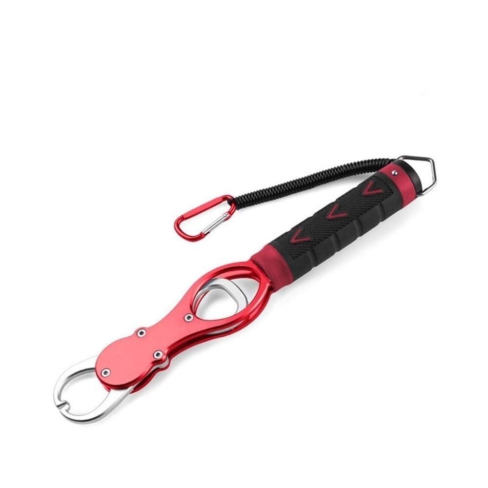 DunMuan Best Aluminum Alloy Fishing Pliers Grip Set Fishing Tackle Gear Hook Recover Cutter Line Split Ring Fishing Accessories DunMuan (Color : Red Grip)