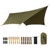 FREE SOLDIER Camping Tarp Waterproof Portable Multifunctional Outdoor Camping Traveling Awning Backpacking Shelter Rain Tarp (Greenish Brown 6 Loop 1012ft) view 1