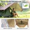 FREE SOLDIER Camping Tarp Waterproof Portable Multifunctional Outdoor Camping Traveling Awning Backpacking Shelter Rain Tarp (Greenish Brown 6 Loop 1012ft) view 3