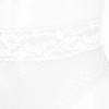 ACSUSS Women's Fishnet Sheer Hi-Cut Brief Panty Thong Floral Lace High Waisted Sexy Underwear White One Size view 4