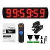 GAN Xin Portable 5 inch High 6 Digits LED Race Clock with for Running Events, Countdown/up Digital Race Timer, 12/24-Hour Clock,LED Stopwatch by Remote Control view 1