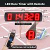 GAN Xin Portable 5 inch High 6 Digits LED Race Clock with for Running Events, Countdown/up Digital Race Timer, 12/24-Hour Clock,LED Stopwatch by Remote Control view 2