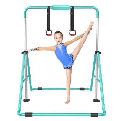 RINREA Gymnastic Bars for Kids with Adjustable Height, Folding Gymnastic Training Kip Bar, Expandable Horizontal Bar for Home